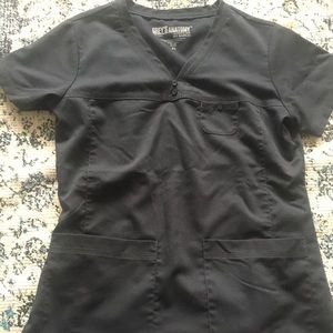 Grey /navy scrub top xs